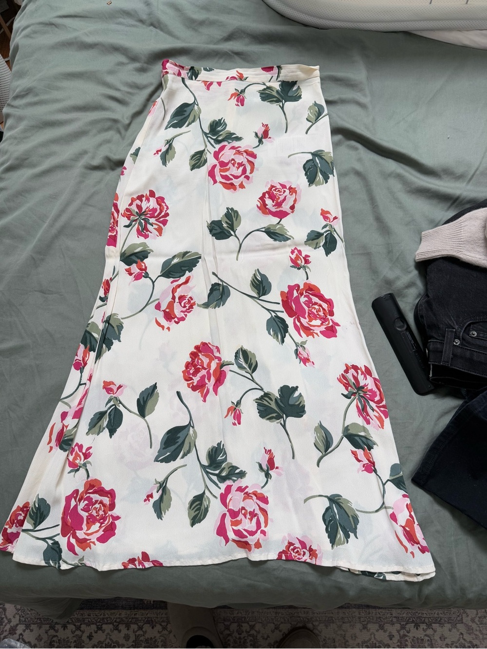 Reformation midi flower skirt